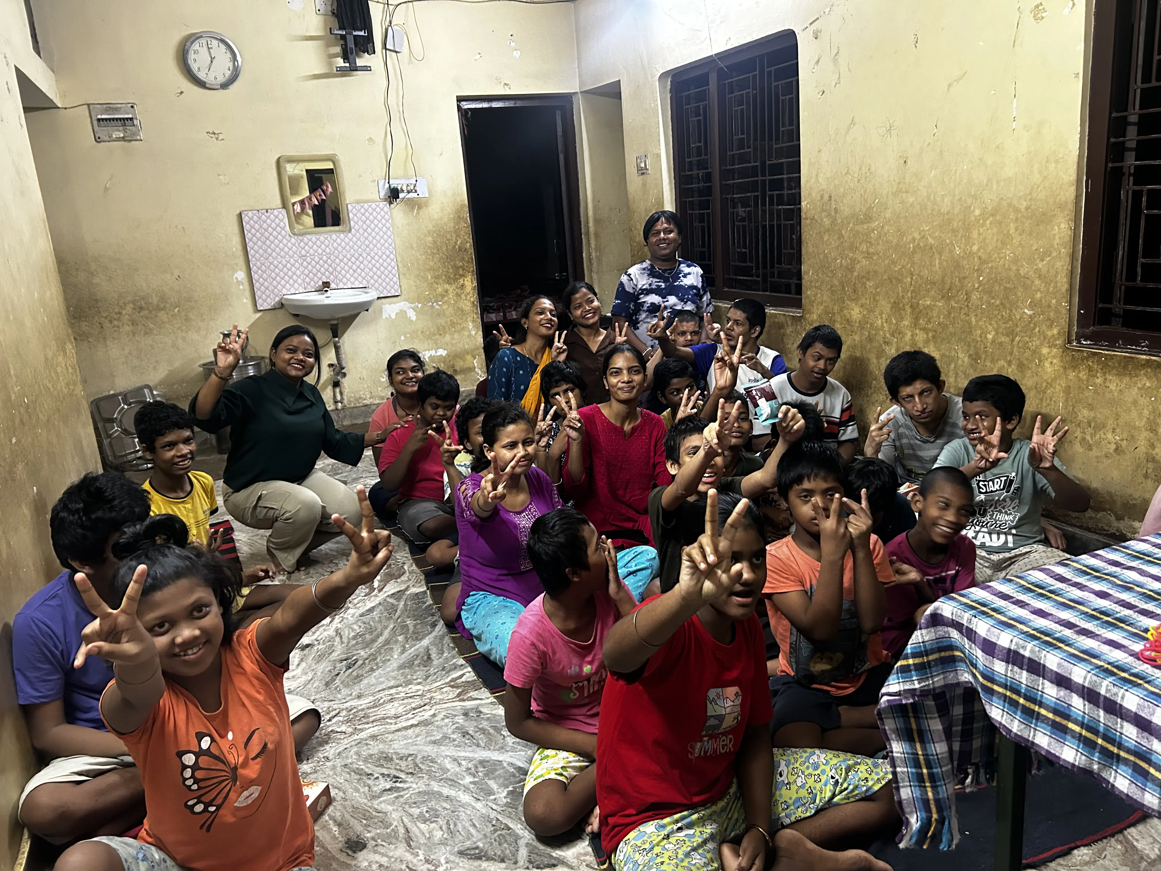 Community outreach program with children at JOMHA